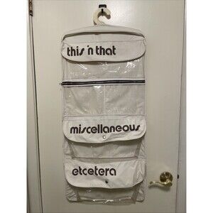 This ‘N That Vintage 1980’s Hanging Organizer Jewelry Bathroom Closet Spell Out